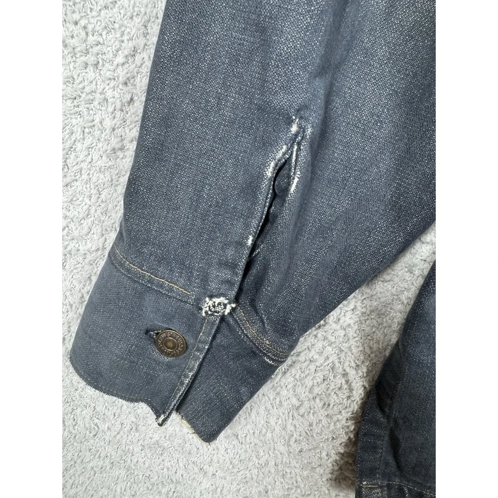 Levis Orange Tab Shirt Shacket Denim Jacket Workwear Epaulettes‎ 70676-7618 M-L - Picture 10 of 12